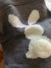 Monos de punto para bebé recién nacido, diseño de conejo Adorable, Onsie divertida, prendas de vestir exteriores de otoño y primavera