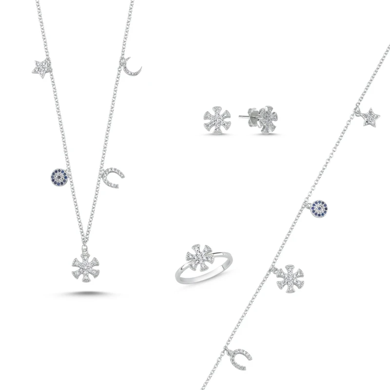 

Silver 925 Sterling Zircon Cubic Zirconia Set