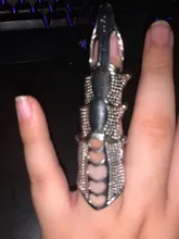 Imixlot-anillo Punk Rock Scroll Joint Armor Knuckle, anillo de Metal completo con garra, conjunto de anillos para Halloween, novedad de 2021