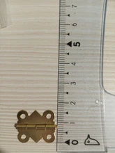 NAIERDI-Mini bisagras de mariposa para puerta, oro, plata, bronce gabinete, cajón, joyería, decoración, bisagra para muebles, 10 Uds.