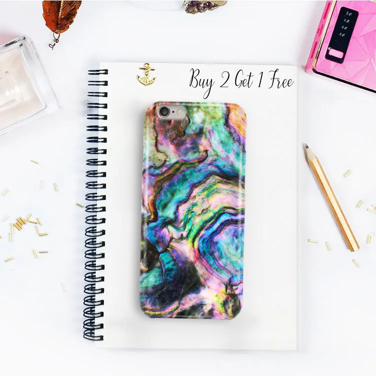 

Pearl shell iPhone Case for iPhone X Xs Xr Max 8 Plus 7 6 6s 5 5s SE Cell Cover High Quality Print - Clear Rubber Case