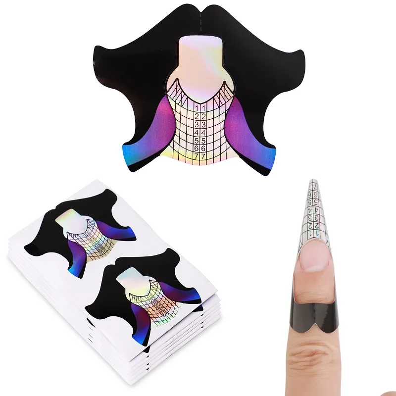 200/500 шт Профессиональный квадратный ромб на каблуке шпильке для ногтей формы