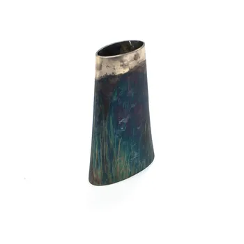 

JARRON decorative ceramic vase Golden blue aged 13X21