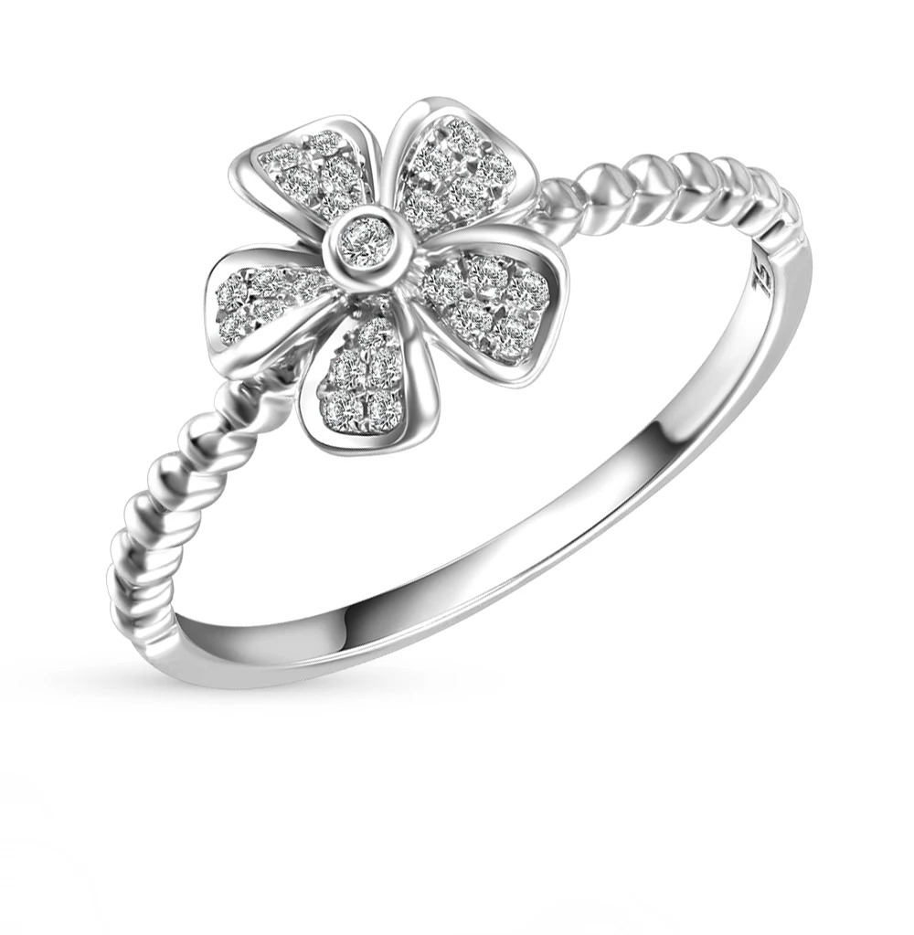 Золотое кольцо с бриллиантами SUNLIGHT проба 585