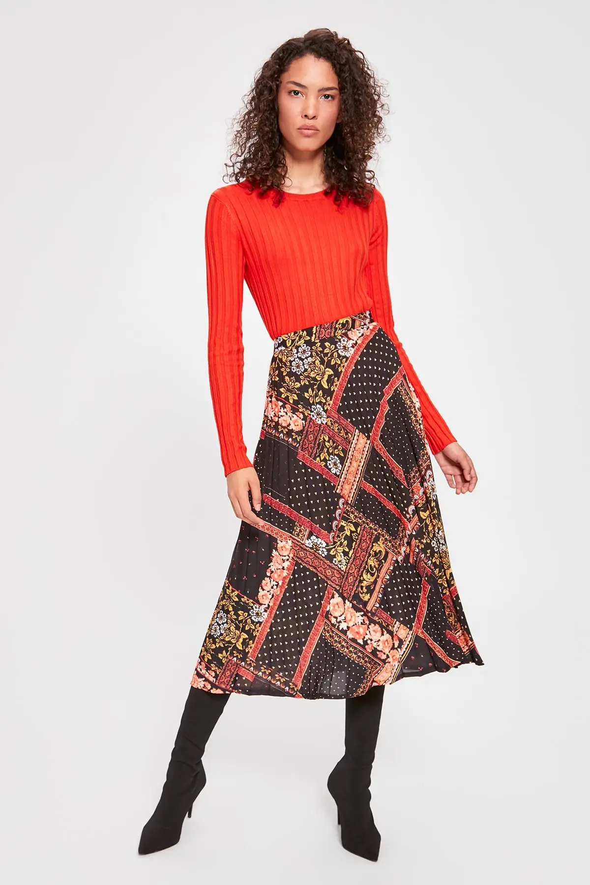 Trendyol разноцветная юбка Piliseli TWOAW20ET0342