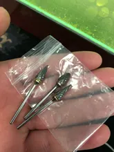 Cortador de carburo de tungsteno de acero, herramienta rotativa de doble corte de diamante, herramientas de Pulido Dental rotativa 2,35x6mm, 1 Uds.