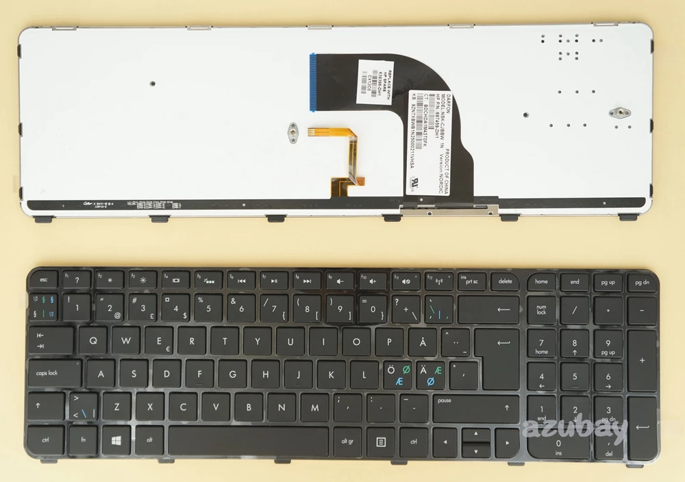Teclado para hp Pavilion Dv7 Nordic7000eo 7003eo 7005eo 7020eo 7022eo 7044eo 7070eo 7080eo 7160so 7162so 7170eo 7180eo Backlit