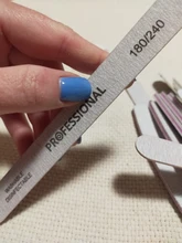 5 unids/lote de archivo 100/180 tope de lijado de manicura pedicura pulido polaco PP o de madera profesional archivos herramienta Grey barco