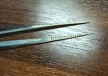 Pinzas puntiagudas de acero inoxidable alargadas, Grado Industrial, 18CM, para herramienta de reparación de teléfonos móviles