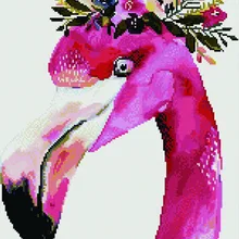 Алмазная мозаика GF 3561 Портрет фламинго 40*50