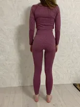 Conjunto de Yoga sin costuras para mujer, ropa deportiva de entrenamiento, gimnasio, Top corto de manga larga, Leggings de cintura alta, trajes cortos, 2/3/5 Uds.