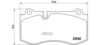 

Brake disc pads front. Mercedes-Benz CLS (c219) 10/04-02/11 / Mercedes-Benz E-Class (W2 Brembo art. p50074