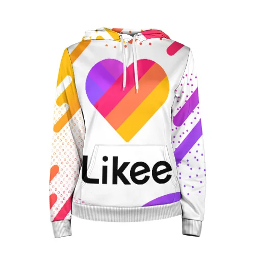 Белый Женская толстовка 3D «Likee 1(LIKE Video)», рисунки на толстовках, индивидуальная и модная толстовка - Цвет: Белый