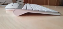Teclado y ratón inalámbricos, Combo compacto de tamaño completo y ratón óptico de 2400DPI, Inglés y Español