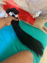 Mechones de pelo brasileño Remy de 8-28 30 32 40 pulgadas recto de Wigirl 100% cabello humano Natural 1 3 4 mechones