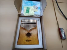 Bag Book Tune-Hammer Gecko Kalimba Thumb Instruction Koa Musical-Gift Aiersi 17-Keys
