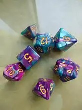 Table Dices Board-Game Numbers Desktop Polyhedral D12 D10 D6 D20 D8 D4 Dichromatic 7pcs/Set