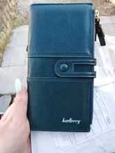 Billeteras largas de alta calidad para mujer, tarjetero de cuero, clásico, con cremallera, 2020