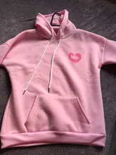 Sweatshirts Hooded Long-Sleeve Printed Female Thick Cute Cartoon Back Velvet