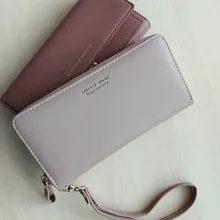 WEICHEN-cartera de mano larga para mujer, billetera de gran capacidad, monedero para teléfono, tarjetero