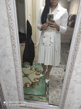 Dress Women Pleated-Belt Patchwork-Bottom Simplee Long-Sleeve Midi Notched Vintage Autumn