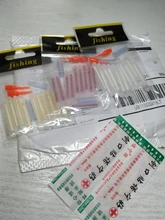 Varita luminosa para pesca, barra flotante fluorescente estilo luciérnaga para la noche que brilla en la oscuridad, 4,5x40 mm, 10 unidades/bolsa