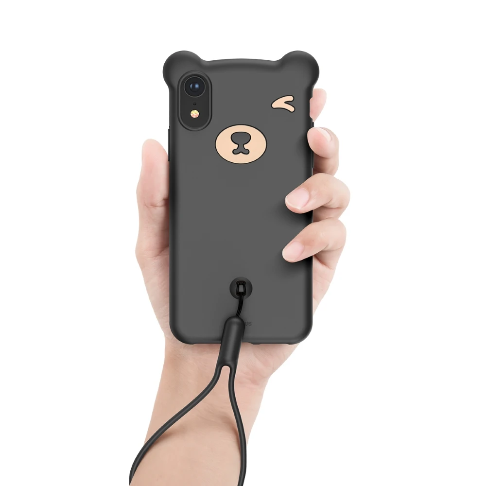 Чехол Baseus Bear Silicone Case For iP XR 6.1inch WIAPIPH61-BE01(Черный