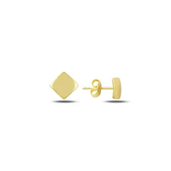 

Angemiel 925 Sterling Silver Rhombus Earrings-Gold Plated