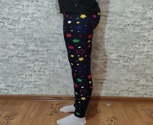 ARDLTME-Leggings informales con estampado de estrellas para mujer, pantalones de cintura alta, elásticos, ajustados, de talla grande, 2021