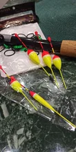 Flotador de espuma para pesca en hielo, conjunto de boya para carpa, accesorios de aparejos de pesca, tamaño 1g 2g 3g, 5 unids/lote