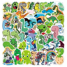 

50PCS Cartoon Dinosaur Stickers Ferocious Cute Refrigerator Luggage Computer Phone Notebook Waterproof Children's Toy Stickers