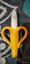 Cepillos dentales de entrenamiento de silicona para bebé, sin BPA, forma de plátano, mordedor seguro, juguetes para morder, anillo de dentición, regalo para mordedor de bebé
