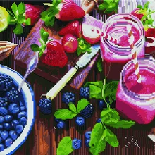 Алмазная мозаика APK 24067 Фруктовые коктейли 40*50 Эксклюзив