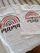 Camisetas de arcoíris para madre e hija, trajes familiares a juego para mamá, bebé, mamá y yo, ropa, Tops de algodón para mujer y Niña