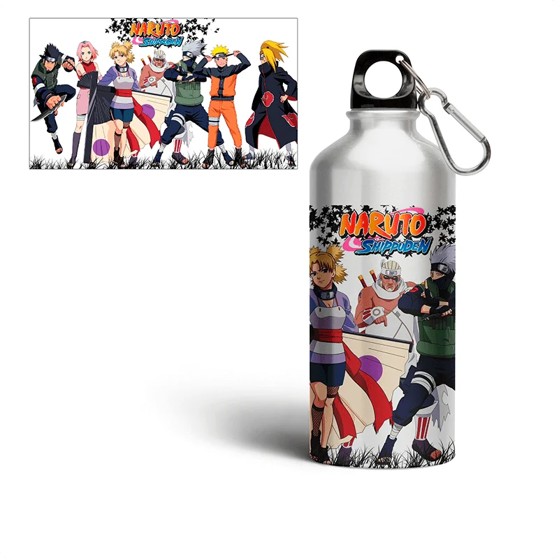 Anime Naruto print water bottle, No. 2, aluminum bottle, anime accessories, Sport bottle, Water bottle sport, school water bottle, Bicycle bottle, Water bottle, Bottle for water, Flask, Hip flask, Bottle, Water flask