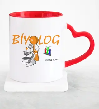 

Personalized Professional Biologist Red Heart Mug Cup