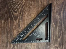 Regla triangular de aleación de aluminio de 7 pulgadas, regla métrica cuadrada para medir velocidad, herramientas para enmarcar medidores