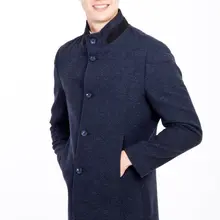 Kigili, Мужская одежда, осень-зима, Теплое повседневное пальто, высокое качество, с воротником, пальто первой необходимости, Мужская полушерстяная куртка