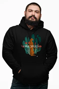 

Angemiel Wear Cactus And Çitanın Black Male Hooded Sweatshirt