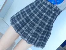 Plaid Skirt Pleated Harajuku School-Girl High-Waist Korean Plus-Size Women Zipper Sexy