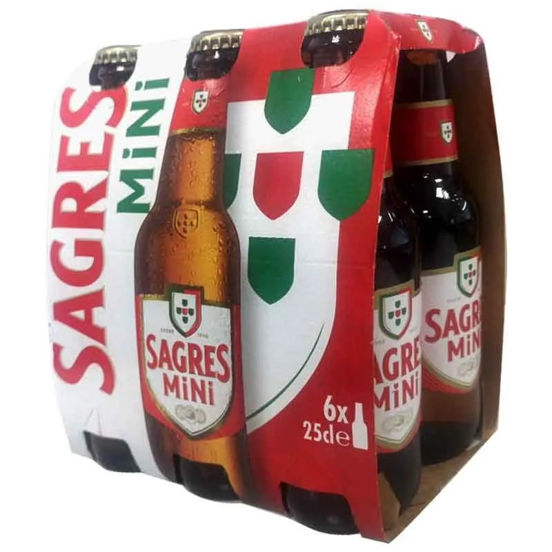 Pack 6 Sagres Mini beer 25 cl afbeelding