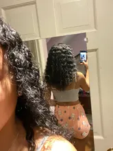Pelucas de cabello humano peruano para mujeres negras, postizo de ondas profundas con cierre de encaje, 4x4
