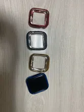 Para carcasa de reloj Apple 44mm 40mm Watch cuero, iWatch 42mm 38mm amortiguador suave TPU Protector apple watch Serie 6 5 4 3 SE Accesorios