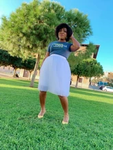7 Capas Midi Falda de Tul para Niñas Faldas Tutú de Moda Mujer Sólido Encaje Vestido de Fiesta Enaguas Lolita Faldas Saia Jupe