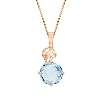 

Gold pendant with Topaz sunlight sample 585