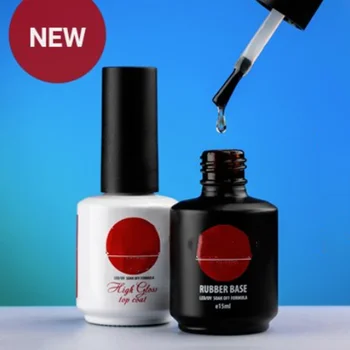 

Latest Rubber Base and Top Coat 15ml Nail Art Semi-permanent uv Gel Varnish Nail Base Coat Hybrid Nail Polish Primer for Nalis