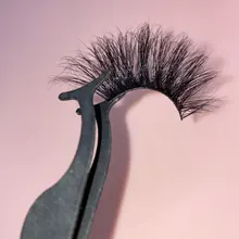 Sirena roja para pestañas, 1 par de pestañas de visón de 25mm, pestañas tupidas alargadas y dramáticas, maquillaje 3d de 25mm, venta al por mayor