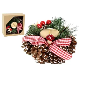 

Christmas table center candle holders