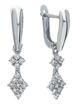

Silver earrings with cubic zirconia sunlight sample 925