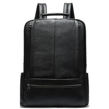 

New men's shoulder bag simple business leather large capacity 15 inch computer bag